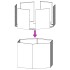 Jardinera hexagonal de acero inoxidable 138x120x45