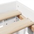 Estructura de cama sin colchón madera maciza de pino 160x200