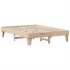 Estructura de cama sin colchón madera de pino blanco 150x200