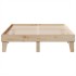 Estructura de cama sin colchón madera de pino blanco 150x200