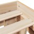 Estructura de cama sin colchón madera de pino blanco 150x200
