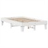 Estructura de cama sin colchón madera de pino blanco 135x190