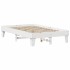 Estructura de cama sin colchón madera de pino blanco 135x190