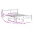 Cama sin colchón madera maciza de pino marrón cera 160x200