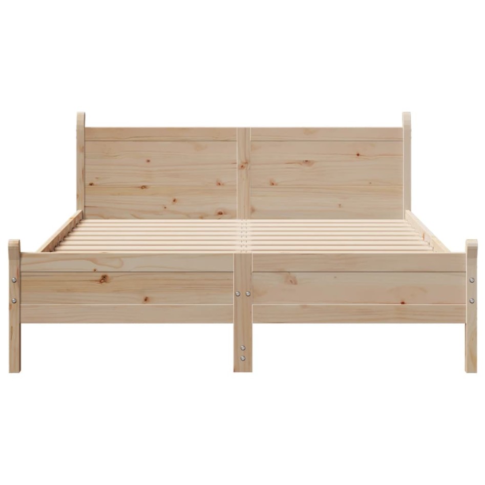 Estructura de cama sin colchón madera maciza de pino 160x200