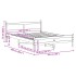 Estructura de cama sin colchón madera maciza de pino 160x200