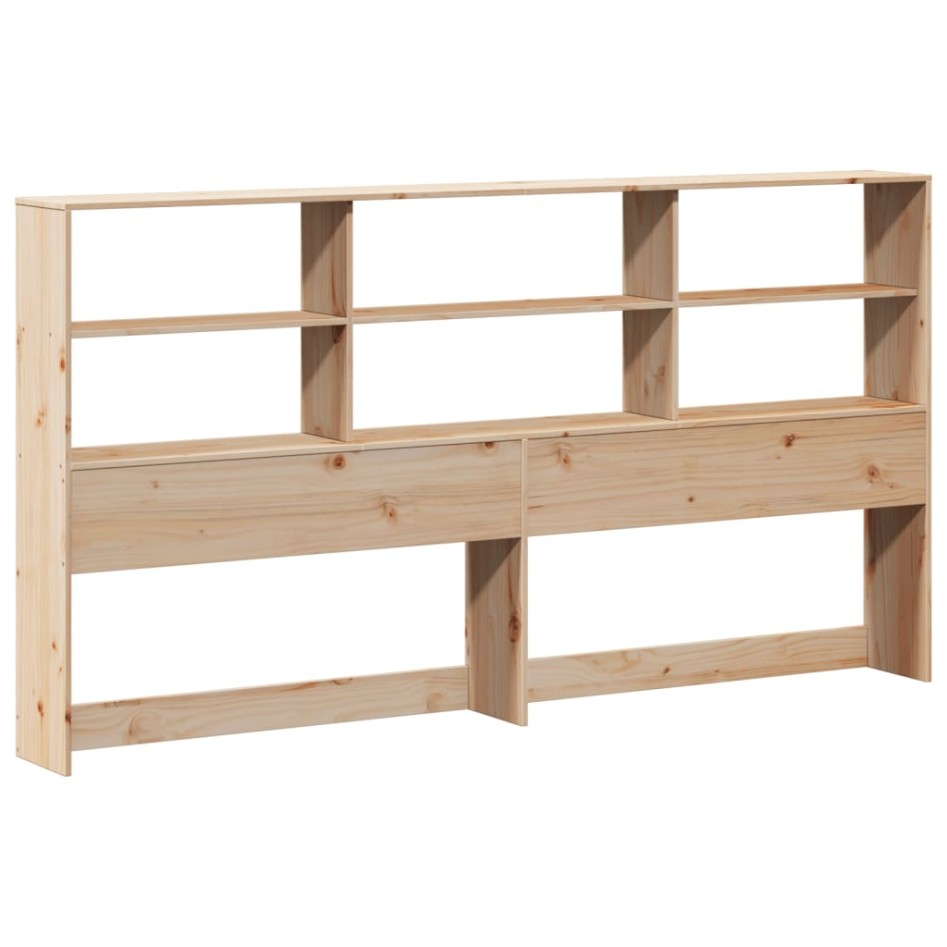 Cabecero de cama con almacenaje madera maciza de pino 200
