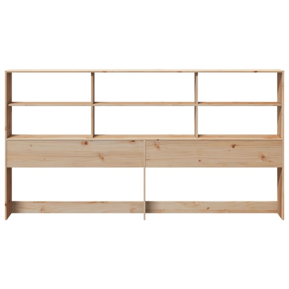 Cabecero de cama con almacenaje madera maciza de pino 200