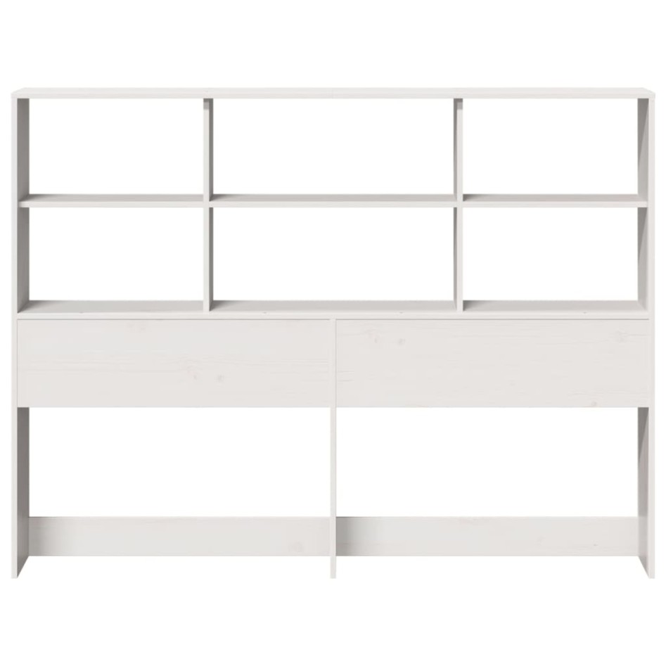 Cabecero de cama almacenaje madera maciza pino blanco 160