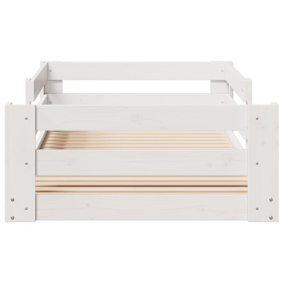 Cama sin colchón madera maciza de pino blanca 70x140