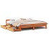 Cama sin colchón madera maciza de pino marrón cera 180x200