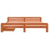 Cama sin colchón madera maciza de pino marrón cera 180x200