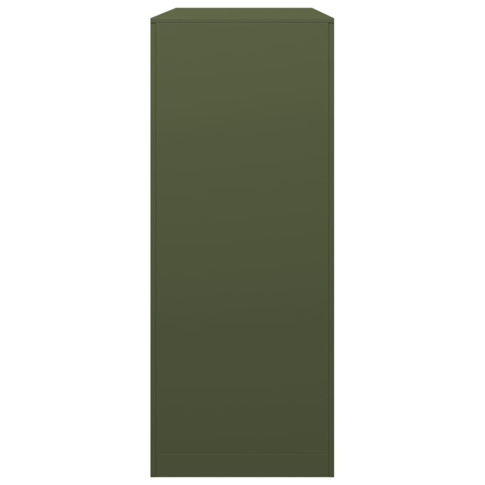 Leñero de acero verde 100x40x100