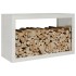 Leñero de acero inoxidable 100x40x60