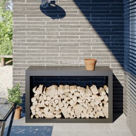 Leñero de acero gris antracita 100x40x60