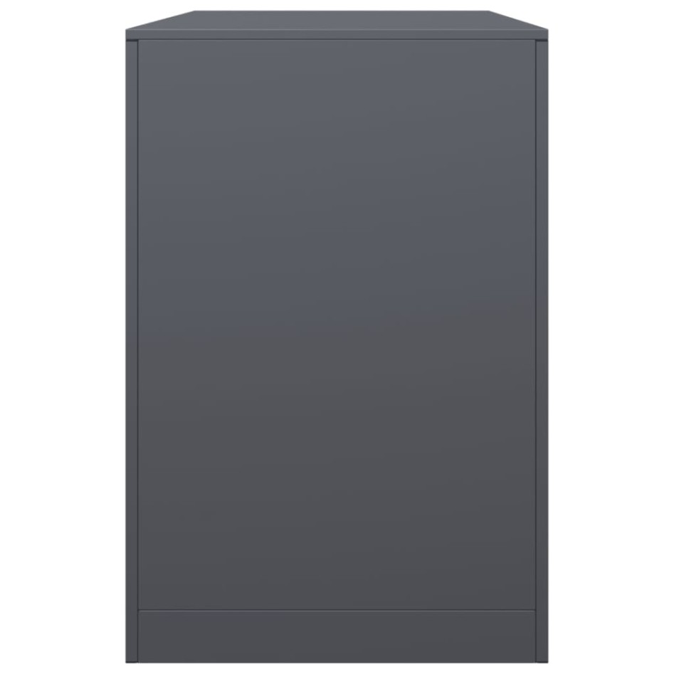 Leñero de acero gris antracita 100x40x60