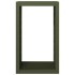 Leñero de acero verde 60x40x100