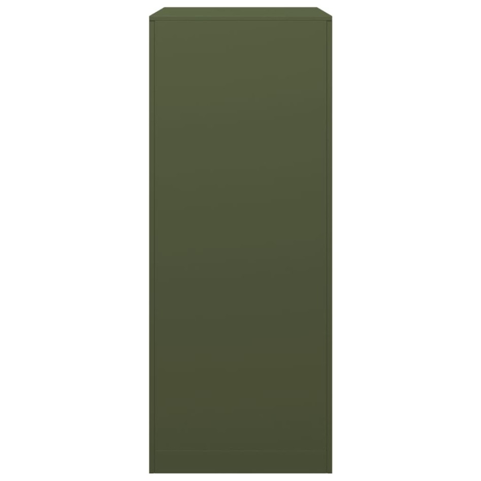 Leñero de acero verde 60x40x100