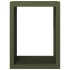 Leñero de acero verde 60x40x80