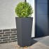 Jardineras hexagonales 2 uds acero antracita 35x35x75