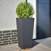 Jardineras hexagonales 2 uds acero antracita 35x35x75 cm