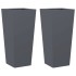 Jardineras hexagonales 2 uds acero antracita 35x35x75