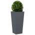 Jardineras hexagonales 2 uds acero antracita 35x35x75