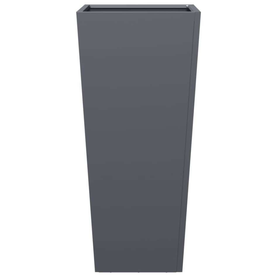 Jardineras hexagonales 2 uds acero antracita 35x35x75