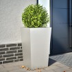 Jardinera de acero inoxidable 45x45x75 cm