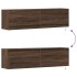 Mueble de TV de pared con luces LED marrón roble 140x31x38
