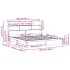 Cama con estantería sin colchón madera maciza blanca 200x200