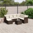 Set sofás de jardín 8 piezas y cojines ratán sintético