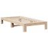 Estructura de cama sin colchón madera maciza de pino 90x200