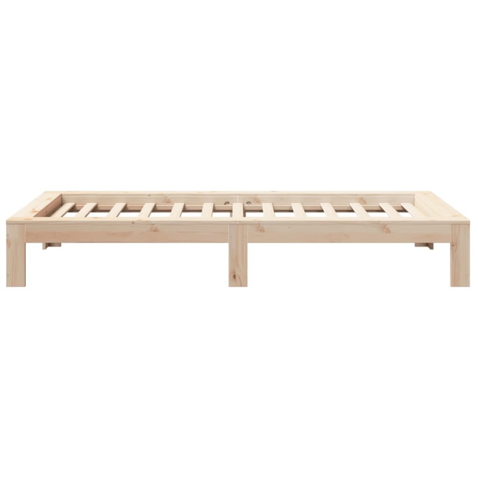 Estructura de cama sin colchón madera maciza de pino 90x200