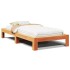 Estructura de cama sin colchón madera de pino marrón 90x200