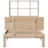 Cama con estantería sin colchón madera maciza de pino