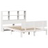 Cama con estantería sin colchón madera maciza blanca 150x200