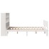 Cama con estantería sin colchón madera maciza blanca 150x200