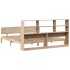 Cama con estantería sin colchón madera maciza de pino