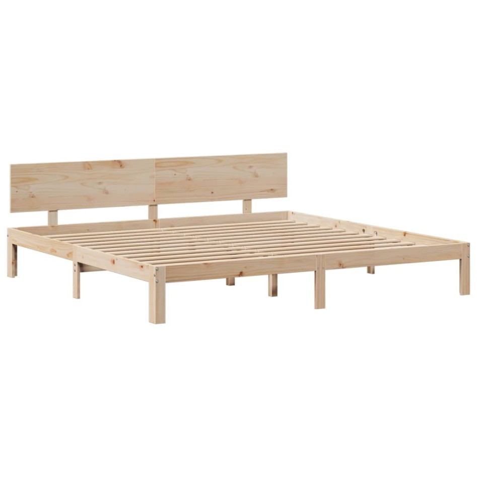 Cama con estantería sin colchón madera maciza de pino