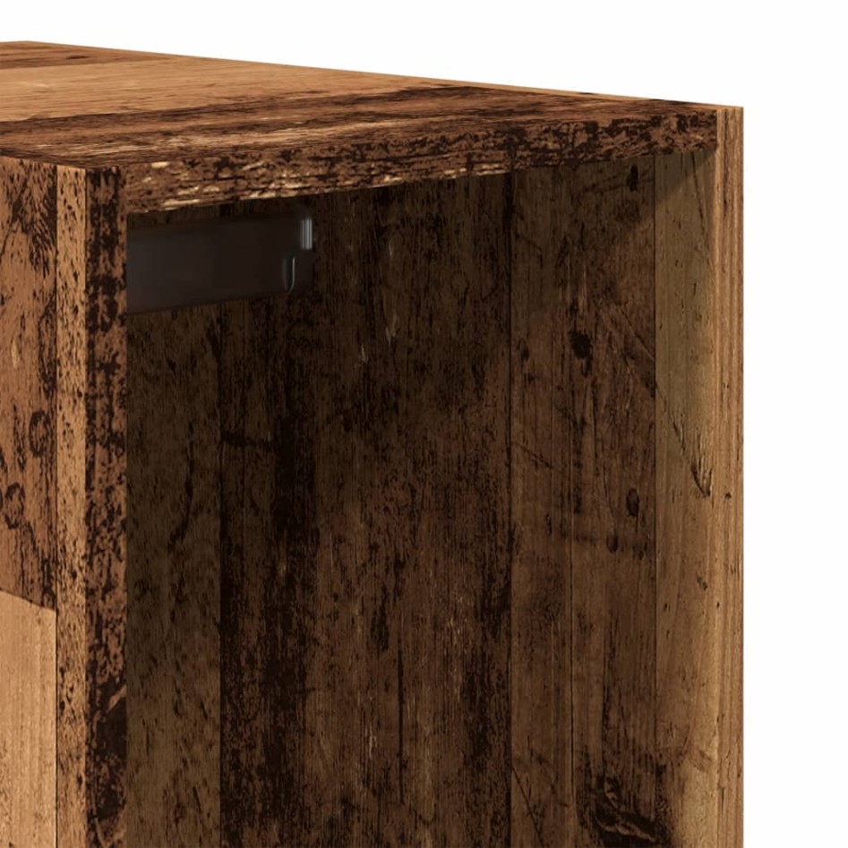 Armario de madera de ingeniería madera envejecida 30x50x200