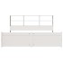 Cama con estantería sin colchón madera maciza blanca 200x200