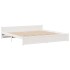 Cama con estantería sin colchón madera maciza blanca 200x200