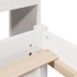 Cama con estantería sin colchón madera maciza blanca 200x200
