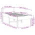 Estructura de cama sin colchón madera maciza de pino 90x200
