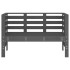 Banco de jardín madera maciza de pino gris 111,5x53x71