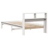 Cama con estantería sin colchón madera maciza de pino 90x190
