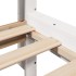 Cama con estantería sin colchón madera maciza de pino 90x190