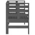 Banco de jardín madera maciza de pino gris 111,5x53x71