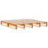 Cama con estantería sin colchón madera maciza marrón 180x200